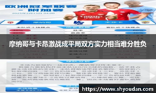 摩纳哥与卡昂激战成平局双方实力相当难分胜负